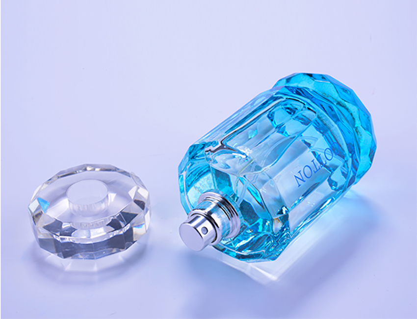 Carved Glass Perfume Bottle 