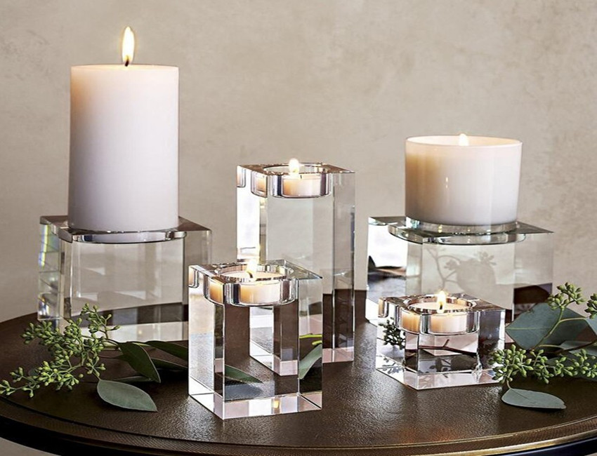 Square Glass Candle Jar