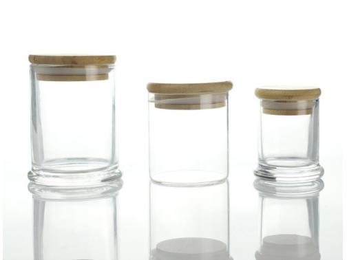 Clear Glass Candle Jar